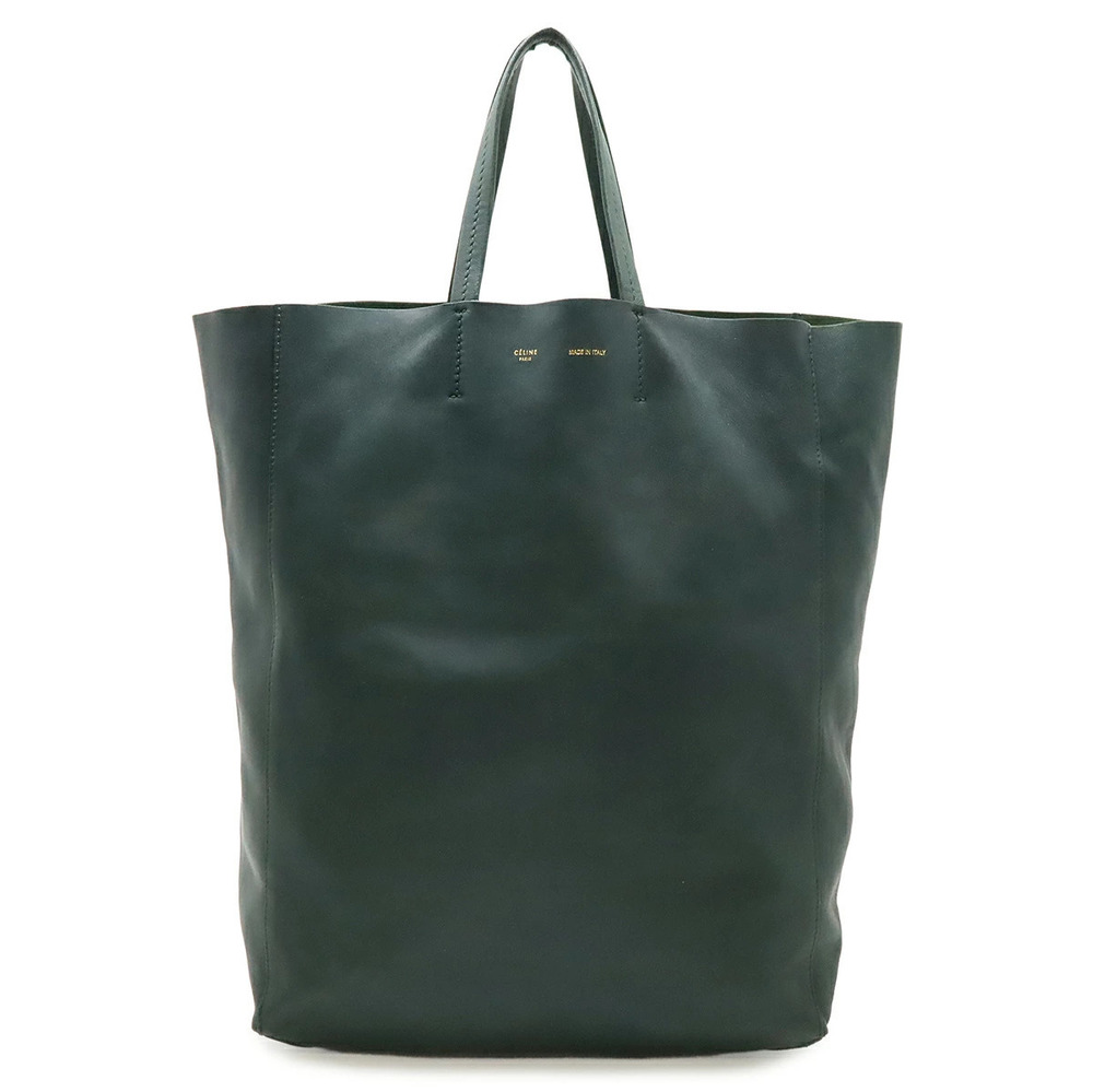 Celine Horizontal Cabas Tote Bag Shoulder Leather Green